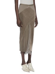Jupe longue velour jersey & chiffon soie Dbl Sliced Skirt Rick Owens femme RP02F 5373 JSVVS 34