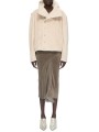 Jupe longue velour jersey & chiffon soie Dbl Sliced Skirt Rick Owens femme RP02F 5373 JSVVS 34 boutique Strasbourg vêtement l