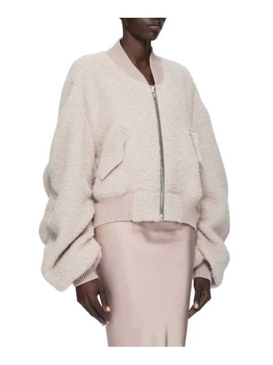 BOMBERS ALPAGA ROSE SECCHIA CROPPED FLIGHT RP02F 5702 WPA 23 RICK OWENS FEMME