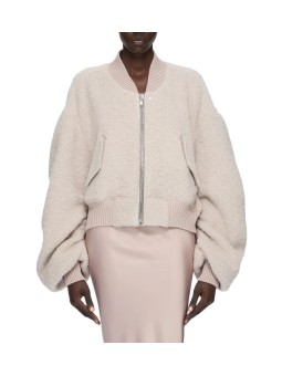 Bombers alpaga rose Secchia Cropped Flight RP02F 5702 WPA 23 Rick Owens Femme boutique Strasbourg vêtement shop online store dvt