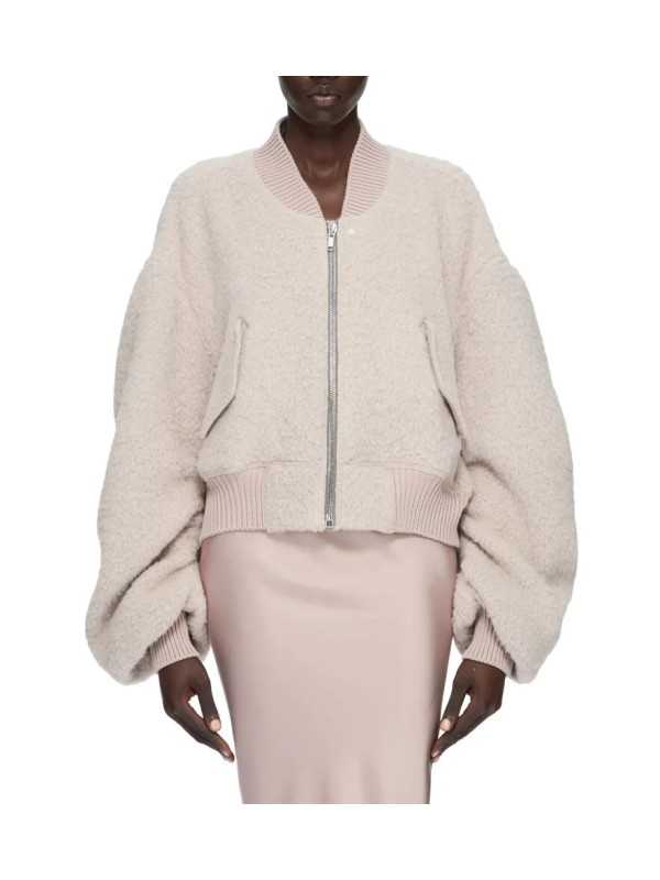 Bombers alpaga rose Secchia Cropped Flight RP02F 5702 WPA 23 Rick Owens Femme boutique Strasbourg vêtement shop online store dvt