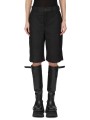 BERMUDA CUIR NOIR WORK SHORT RP02F 5322 LBS 09 RICK OWENS FEMME Strasbourg f