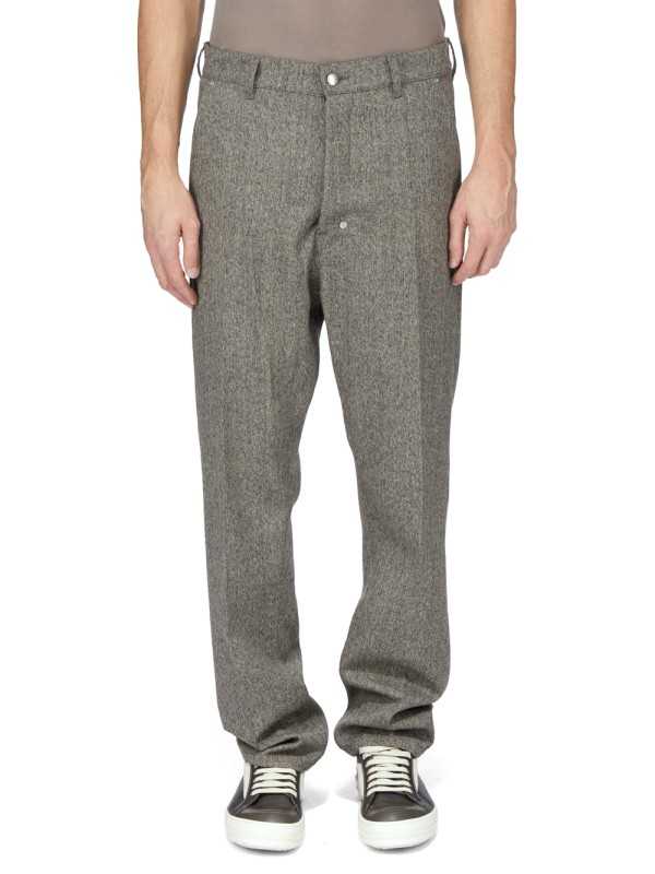Pantalon chiné noir vert clair Joris Pants RU02F 4348 WBI 79 Rick Owens Homme boutique Strasbourg vêtement shop online store dvt