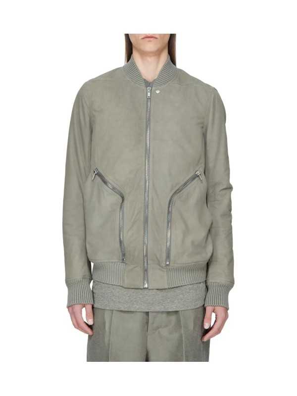Blouson cuir Dark Pearl Heizer Flight poches plaquées RU02F 4779 LBS 48 Rick Owens homme boutique Strasbourg d
