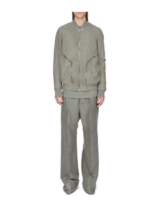 Blouson cuir Dark Pearl Heizer Flight poches plaquées RU02F 4779 LBS 48 Rick Owens homme boutique Strasbourg l