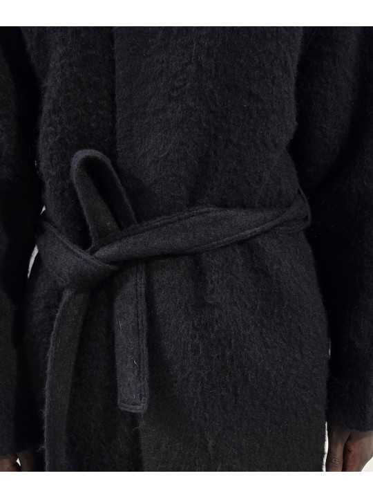 MANTEAU NOIR CAPUCHE ALPAGA TOWER COAT RU02F 4987 WPA 09 RICK OWENS HOMME