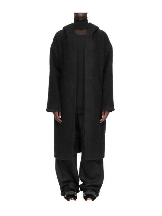 MANTEAU NOIR CAPUCHE ALPAGA TOWER COAT RU02F 4987 WPA 09 RICK OWENS HOMME