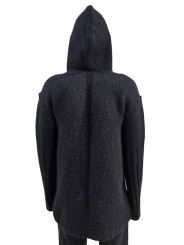 PULL HOODIES NOIR CACHEMIRE FEUTRE HOODED PULLOVER RU02F 4623 KWSSE 09 RICK OWENS homme