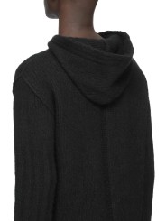PULL HOODIES NOIR CACHEMIRE FEUTRE HOODED PULLOVER RU02F 4623 KWSSE 09 RICK OWENS homme boutique Strasbourg vêtement shop back