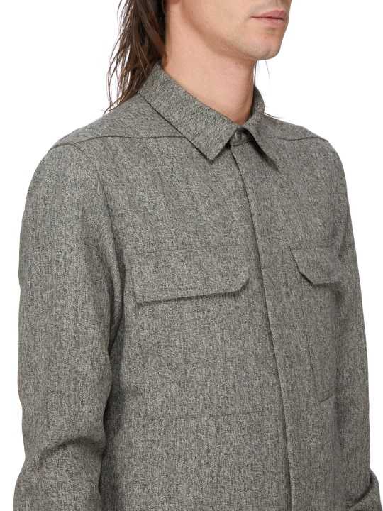 CHEMISE CHINEE NOIR VERT CLAIR OUTERSHIRT RU02F 4236 WBI 79 RICK OWENS HOMME zoom