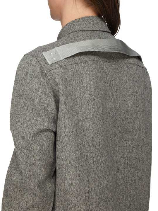 CHEMISE CHINEE NOIR VERT CLAIR OUTERSHIRT RU02F 4236 WBI 79 RICK OWENS HOMME sangle