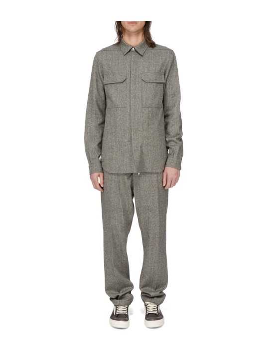 CHEMISE CHINEE NOIR VERT CLAIR OUTERSHIRT RU02F 4236 WBI 79 RICK OWENS HOMME look