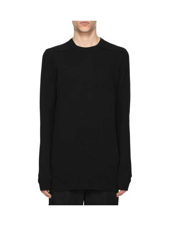 TSHIRT LEVEL S JERSEY EPAIS NOIR RU02F 4266 JDC 09 RICK OWENS HOMME Strasbourg front