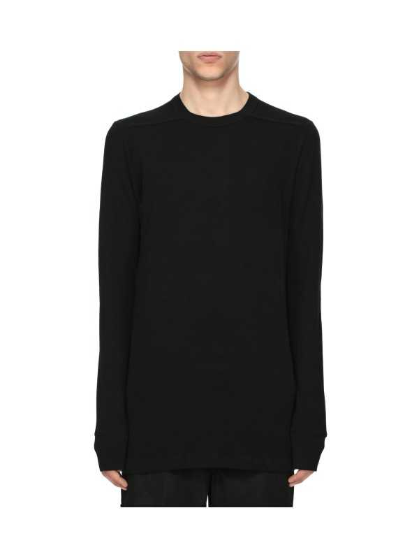 TSHIRT LEVEL S JERSEY EPAIS NOIR RU02F 4266 JDC 09 RICK OWENS HOMME Strasbourg front