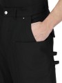 Pantalon large cargo laine grain de poudre noir Stefan Cargo Rick Owens homme RU02F 4346 WGP 09