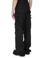 Pantalon large cargo laine grain de poudre noir Stefan Cargo Rick Owens homme RU02F 4346 WGP 09 boutique Strasbourg vêtement dos
