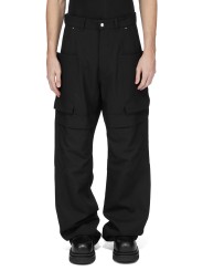 Pantalon large cargo laine grain de poudre noir Stefan Cargo Rick Owens homme RU02F 4346 WGP 09 boutique Strasbourg vêtement dvt