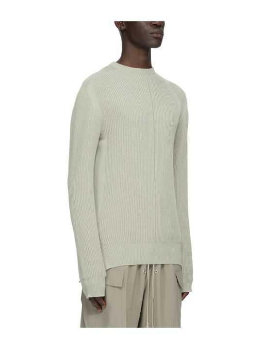 Pull grosse maille côtelée Pearl Fisherman Round Neck RU02F 4615 KWVH 08 Rick Owens homme boutique Strasbourg vêtement shop pro