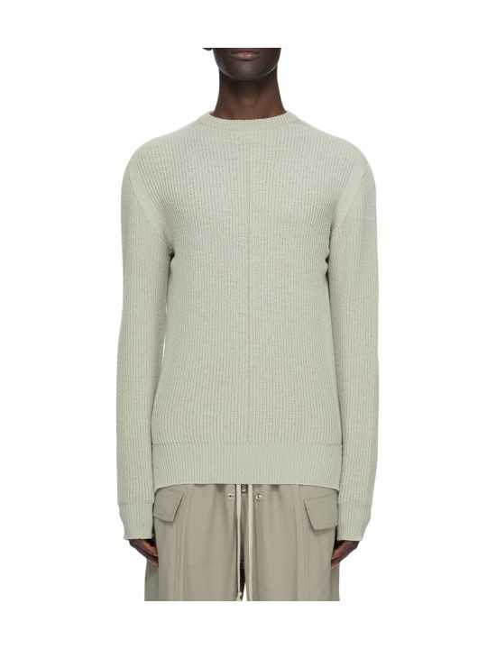 Pull grosse maille côtelée Pearl Fisherman Round Neck RU02F 4615 KWVH 08 Rick Owens homme boutique Strasbourg vêtement shop dvt