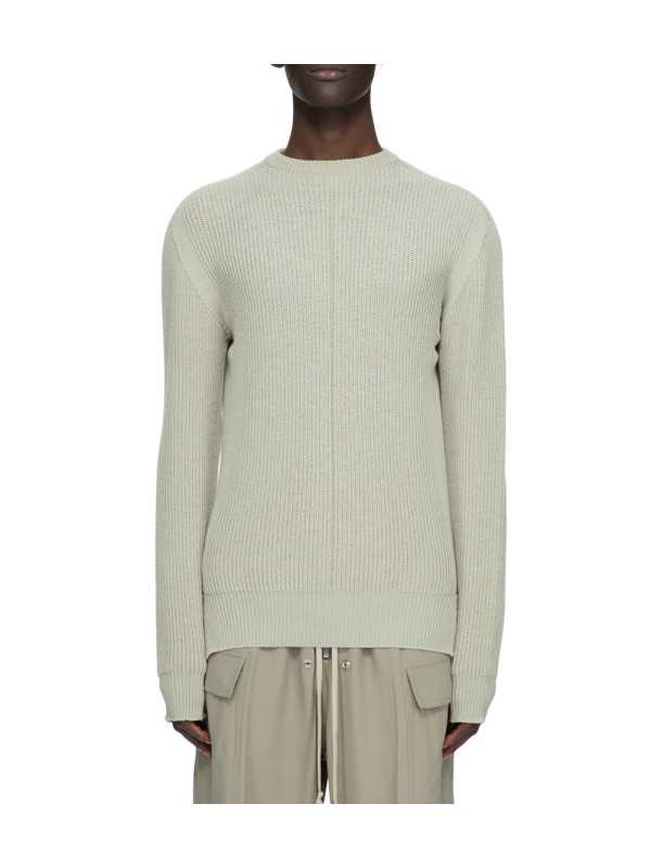 Pull grosse maille côtelée Pearl Fisherman Round Neck RU02F 4615 KWVH 08 Rick Owens homme boutique Strasbourg vêtement shop dvt