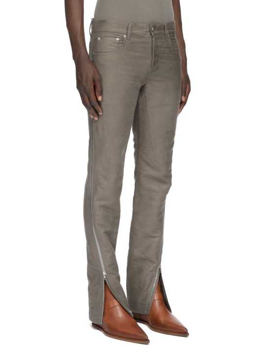 Jeans zippé Dust Vega Jeans RU02F 4394 MOR 34 Rick Owens Homme boutique Strasbourg vêtement profil