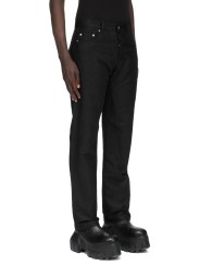 Jeans noir moleskin brossé Kurdt RU02F 4399 MOR 09 Rick Owens Homme boutique Strasbourg shop vêtement prof