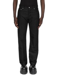 Jeans noir moleskin brossé Kurdt RU02F 4399 MOR 09 Rick Owens Homme boutique Strasbourg shop vêtement front