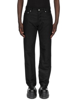 Jeans noir moleskin brossé Kurdt RU02F 4399 MOR 09 Rick Owens Homme boutique Strasbourg shop vêtement front