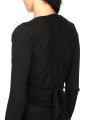 Cache coeur court Noir Crop Wrap Rick Owens Femme RP02F 5645 M 09 boutique Strasbourg vêtement mode gilet shop back