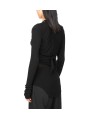 Cache coeur court Noir Crop Wrap Rick Owens Femme RP02F 5645 M 09 boutique Strasbourg vêtement mode gilet shop dos