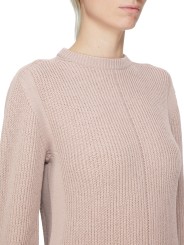 PULL GROSSE MAILLE COTELE ROSE FISHERMAN ROUND NECK RP02F 5647 KWVH 23 RICK OWENS FEMME BOUTIQUE vêtement face