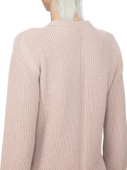 PULL GROSSE MAILLE COTELE ROSE FISHERMAN ROUND NECK RP02F 5647 KWVH 23 RICK OWENS FEMME BOUTIQUE vêtement back