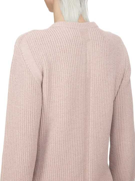 PULL GROSSE MAILLE COTELE ROSE FISHERMAN ROUND NECK RP02F 5647 KWVH 23 RICK OWENS FEMME BOUTIQUE vêtement back
