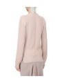 PULL GROSSE MAILLE COTELE ROSE FISHERMAN ROUND NECK RP02F 5647 KWVH 23 RICK OWENS FEMME