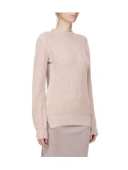 PULL GROSSE MAILLE COTELE ROSE FISHERMAN ROUND NECK RP02F 5647 KWVH 23 RICK OWENS FEMME