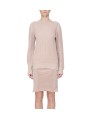PULL GROSSE MAILLE COTELE ROSE FISHERMAN ROUND NECK RP02F 5647 KWVH 23 RICK OWENS FEMME BOUTIQUE vêtement look