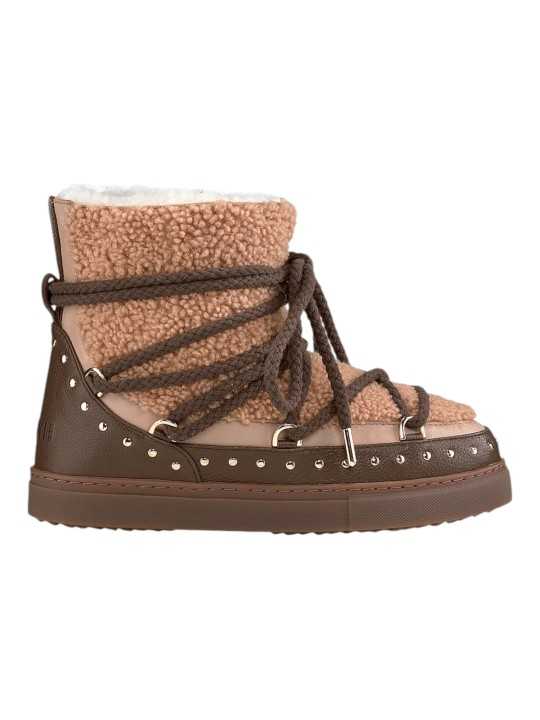 Boots sable choco cuir shirling Curly Rock Sand Inuikii femme 003-0072-251 boutique Strasbourg baskets shoes mode shop front