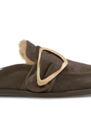 Mules fourrées choco écru Shearling Mule Soft Inuikii femme 003-0041-152 boutique Strasbourg shop shoes mode zoom