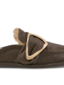 Mules fourrées choco écru Shearling Mule Soft Inuikii femme 003-0041-152 boutique Strasbourg shop shoes mode zoom