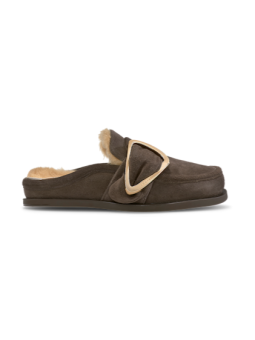 Mules fourrées choco écru Shearling Mule Soft Inuikii femme 003-0041-152 boutique Strasbourg shop shoes mode