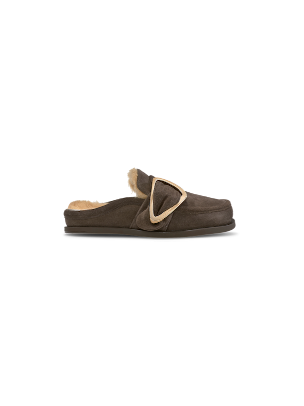 Mules fourrées choco écru Shearling Mule Soft Inuikii femme 003-0041-152 boutique Strasbourg shop shoes mode