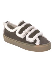 Baskets fourrées choco Shearling Low Velcro Dark Brown Inuikii femme 001-0231-152 boutique Strasbourg mode shoes sneakers 2