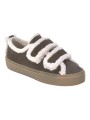 Baskets fourrées choco Shearling Low Velcro Dark Brown Inuikii femme 001-0231-152 boutique Strasbourg mode shoes sneakers 2