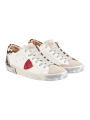 Sneakers Paris cuir blanc spoiler léopard Philippe Model Femme PRLD VXA1 baskets boutique Strasbourg online store shop profil