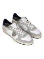 SNEAKERS PGAL CUIR BLANC SUEDE TAUPE PGLU VD02 PHILIPPE MODEL HOMME boutique Strasbourg baskets shop store online profil