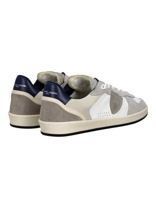 SNEAKERS PGAL CUIR BLANC SUEDE TAUPE PGLU VD02 PHILIPPE MODEL HOMME boutique Strasbourg baskets shop store online back