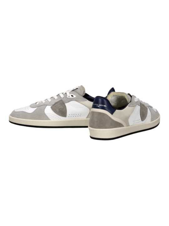 SNEAKERS PGAL CUIR BLANC SUEDE TAUPE PGLU VD02 PHILIPPE MODEL HOMME boutique Strasbourg baskets shop store online style