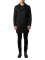 Caban long zips côtés noir autocoat Ungaro Homme U1030 L5077 80 boutique vêtement mode Strasbourg France store shop look