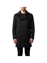 Caban long zips côtés noir autocoat Ungaro Homme U1030 L5077 80 boutique vêtement mode Strasbourg France store shop front