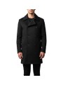 Caban long zips côtés noir autocoat Ungaro Homme U1030 L5077 80 boutique vêtement mode Strasbourg France store shop front